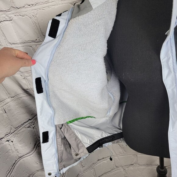 COLUMBIA Convert Ski Jacket Womens L Waterproof Insulated Black Retro Vintage - Picture 4 of 13